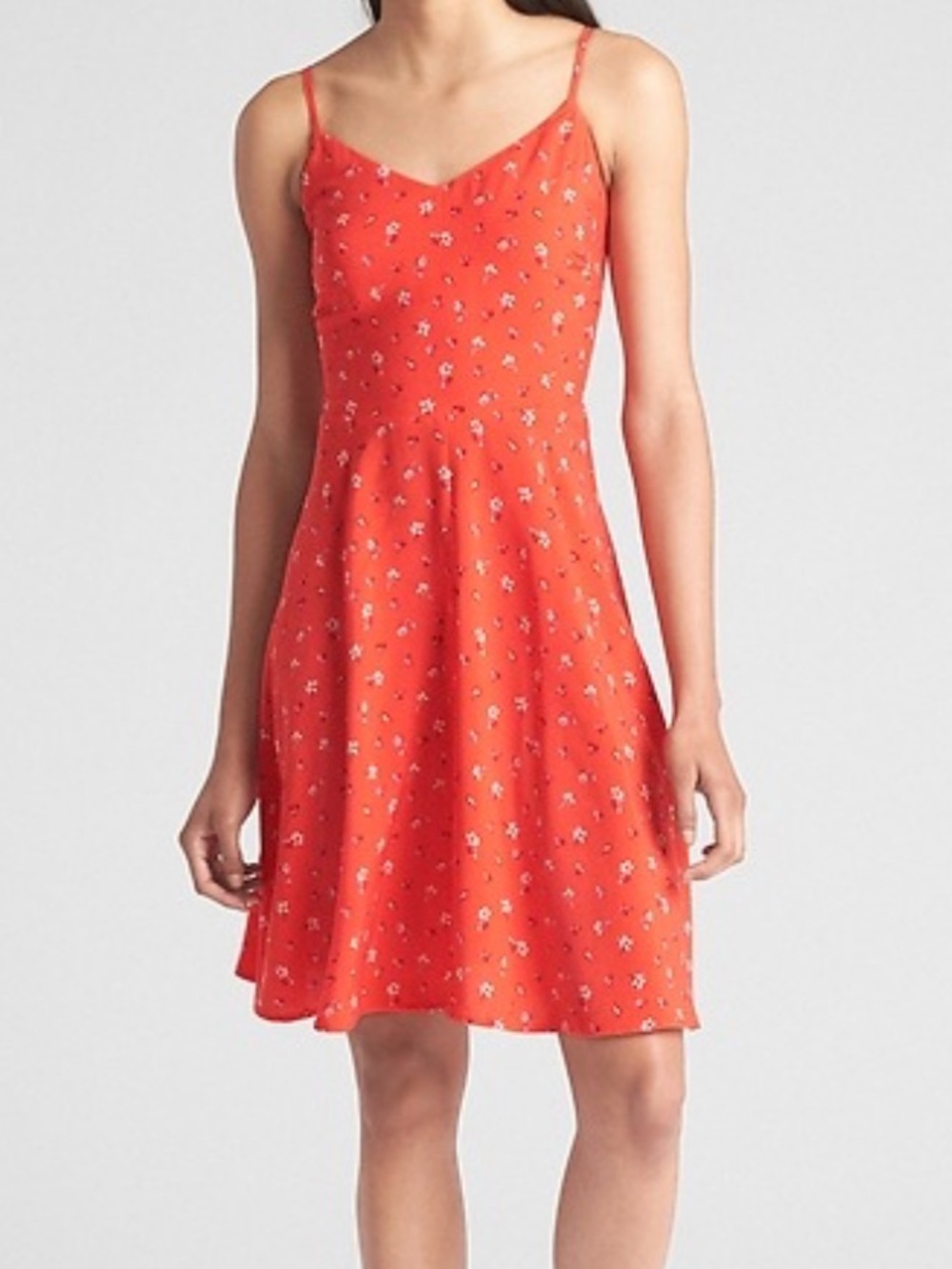 Women’s Red Floral Spaghetti-Strap Dress. Early 2000’s dress! Tag included